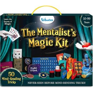 Skillmatics Magic Kit for Kids – Perform 50 Mentalism Tricks & Illusions with Real Magician Props, Step-by-Step Guide & Secret Techniques, Fun Gift for Boys & Girls Ages 8, 9, 10, 11, 12 & Up(The Mentalist’s Magic Kit)