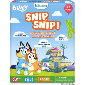 Skillmatics Scissor Skills Activity Book – Snip Snip Bluey, Preschool Cutting & Creative Activities, Felt Craft Kit, Fine Motor Skills Toys, Gifts for Boys & Girls Ages 3, 4, 5, 6, 7(Bluey)