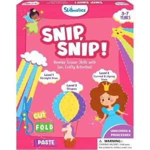 Skillmatics Scissor Skills Activity Book – Snip Snip Bluey, Preschool Cutting & Creative Activities, Felt Craft Kit, Fine Motor Skills Toys, Gifts for Boys & Girls Ages 3, 4, 5, 6, 7(3. Unicorns & Princesses)