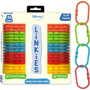 Skillmatics Connectable Learning Link Toy for Toddlers – Fun & Educational Snap-Together Toy for Fine Motor Skills, Hand-Eye Coordination & Early Learning, Gift for Ages 10–24 Months, Set of 36 Links(Set of 36)
