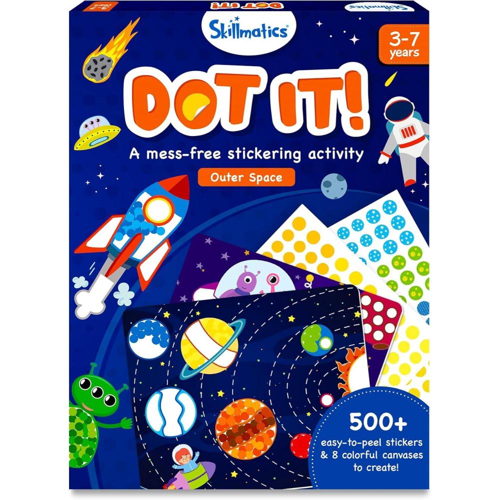 image:imageSkillmatics Dot It Sticker Art  Dress Up MessFree Fun for Kids 500 Stickers Craft Kits DIY Scrapbooking Activity Travel Toys Gifts for Boys amp Girls Ages 3 4 5 6 77 Space