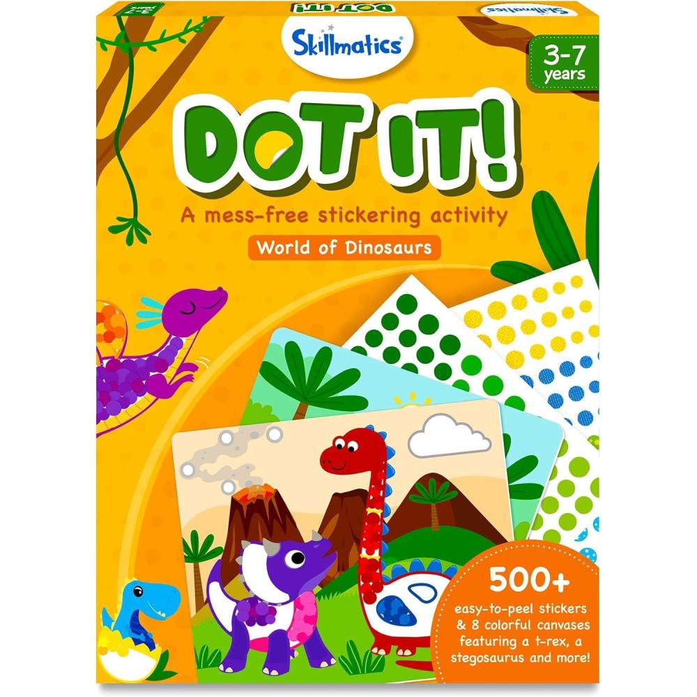 image:imageSkillmatics Dot It Sticker Art  Dress Up MessFree Fun for Kids 500 Stickers Craft Kits DIY Scrapbooking Activity Travel Toys Gifts for Boys amp Girls Ages 3 4 5 6 75 Dinosaurs
