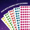 Skillmatics Dot It Sticker Art – Dress Up, Mess-Free Fun for Kids, 500+ Stickers, Craft Kits, DIY Scrapbooking Activity, Travel Toys, Gifts for Boys & Girls Ages 3, 4, 5, 6, 7(Sparkle Edition)
