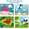 Skillmatics Dot It Sticker Art – Dress Up, Mess-Free Fun for Kids, 500+ Stickers, Craft Kits, DIY Scrapbooking Activity, Travel Toys, Gifts for Boys & Girls Ages 3, 4, 5, 6, 7(4. Animals)