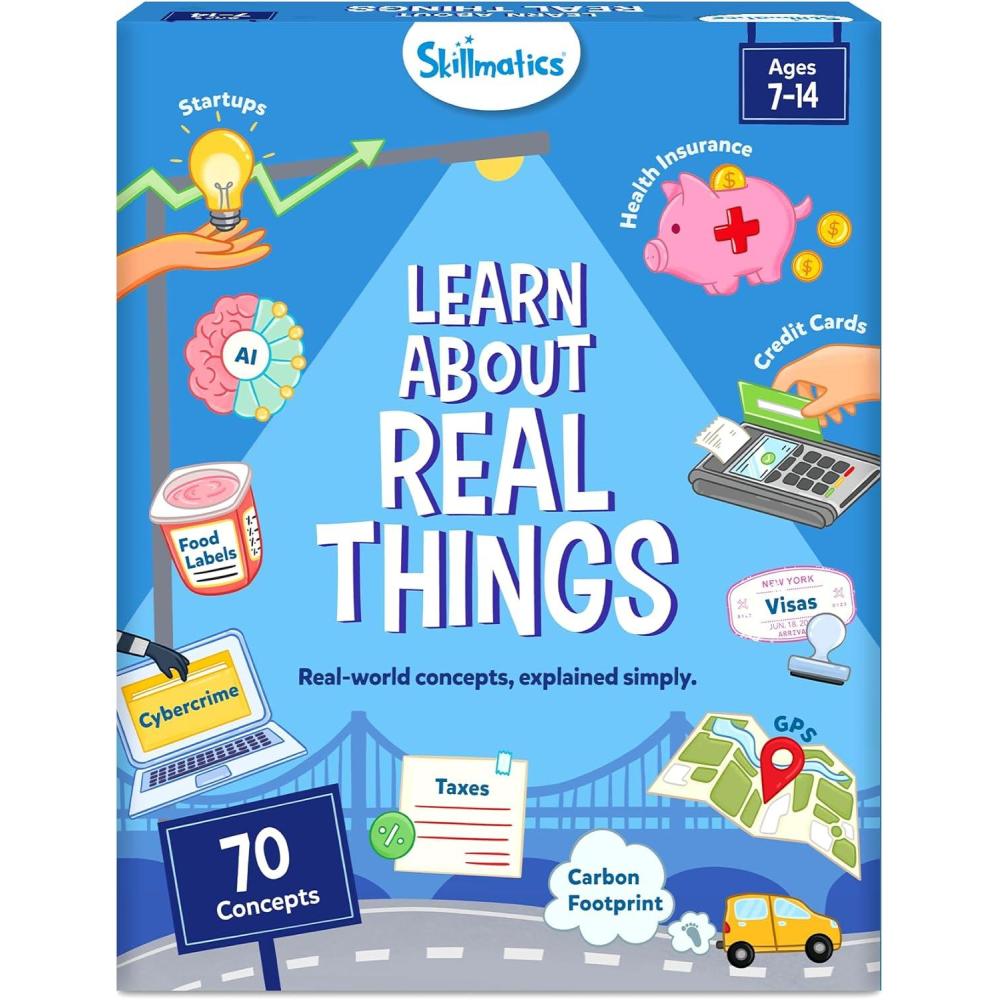 image:imageSkillmatics Learn About Real Things  70 RealWorld Learning Flashcards for Kids Essential Life Skills amp Everyday Concepts ScreenFree Educational Activity amp Gift for Ages 714