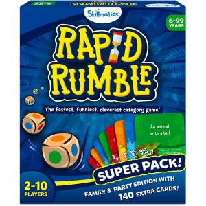 Skillmatics Board Game – Rapid Rumble Super Pack, Family & Party Edition with 140 Extra Cards, Educational Toys, Gifts for Kids, Teens & Adults(Rapid Rumble Super Pack)