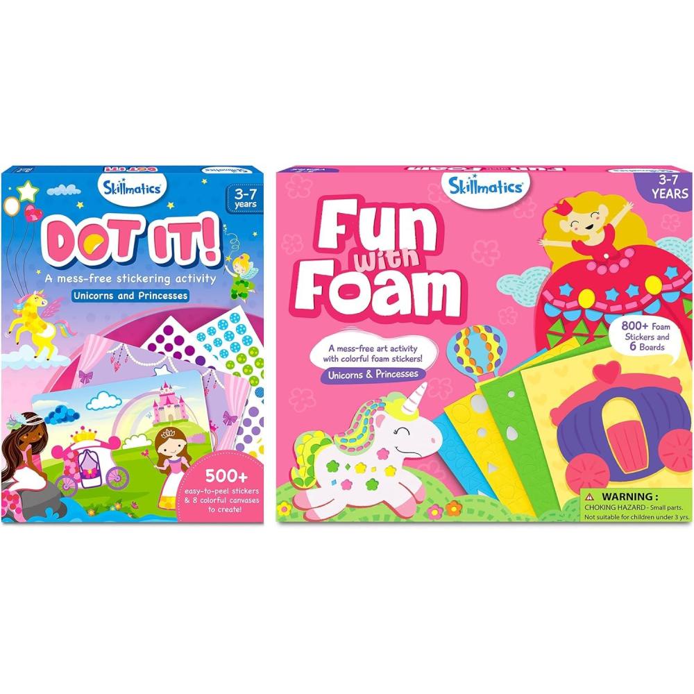 image:imageSkillmatics Dot It amp Fun with Foam Unicorns amp Princesses Theme Bundle Art amp Craft Kits DIY Activities for Kids
