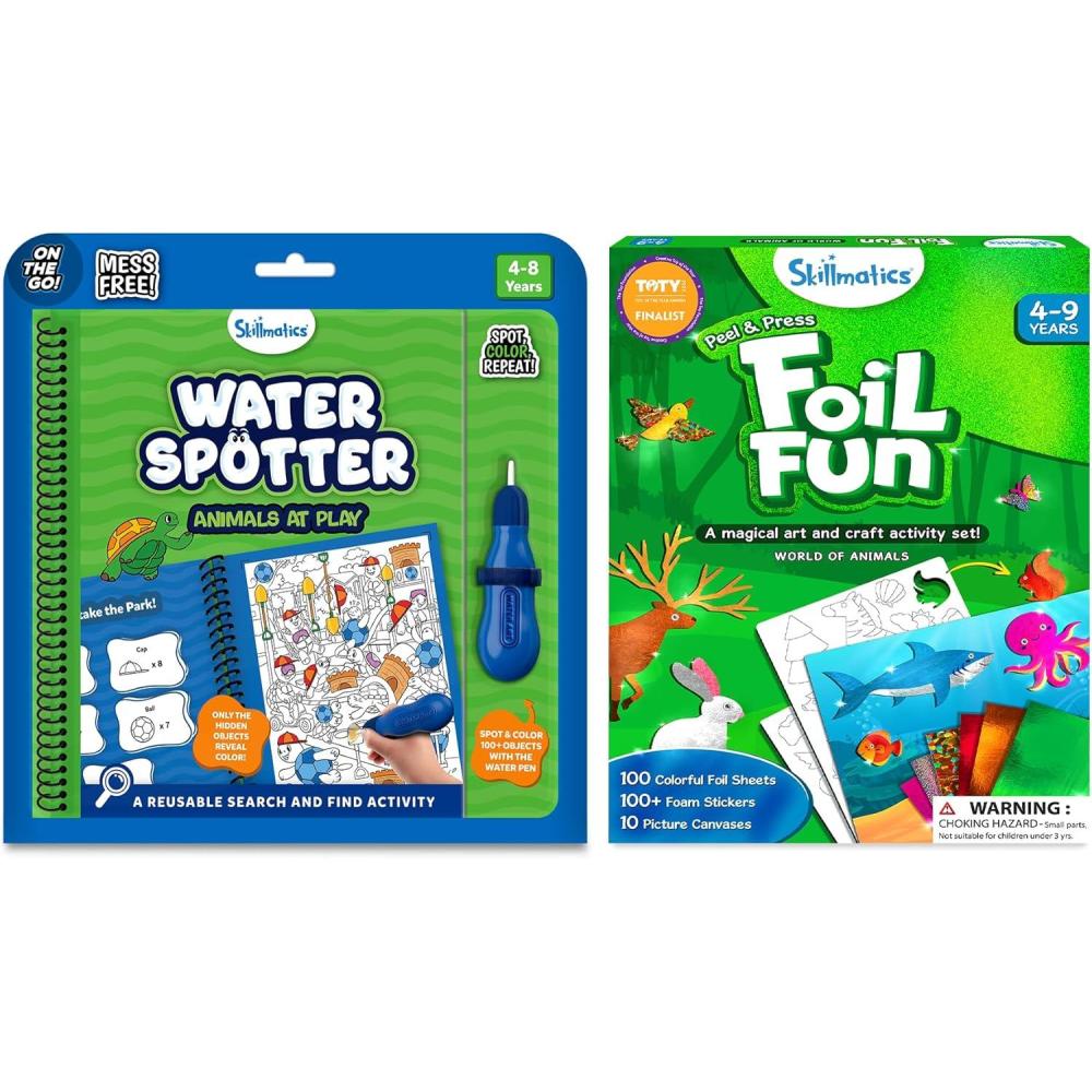 image:imageSkilmatics Water Spotter Animals amp Foil Fun Animals Bundle MessFree Art for Kids DIY Craft Kits Creative Activity Gifts for Ages 4 5 6 7 8 9