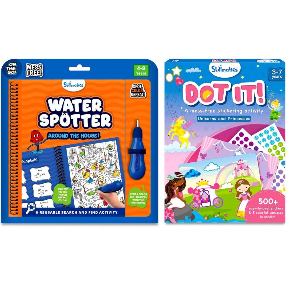 image:imageSkilmatics Water Spotter Around The House amp Dot It Unicorns and Princesses Bundle DIY Craft Kits Creative Activity Travel Toys for Kids Gifts for Ages 3 4 5 6 7