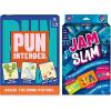 Pun Intended & Jam Slam Bundle, Fast-paced Guessing Games, Hilarious Family & Party Games for Kids, Teens & Adults, Gifts for Ages 8, 9, 10 and Up