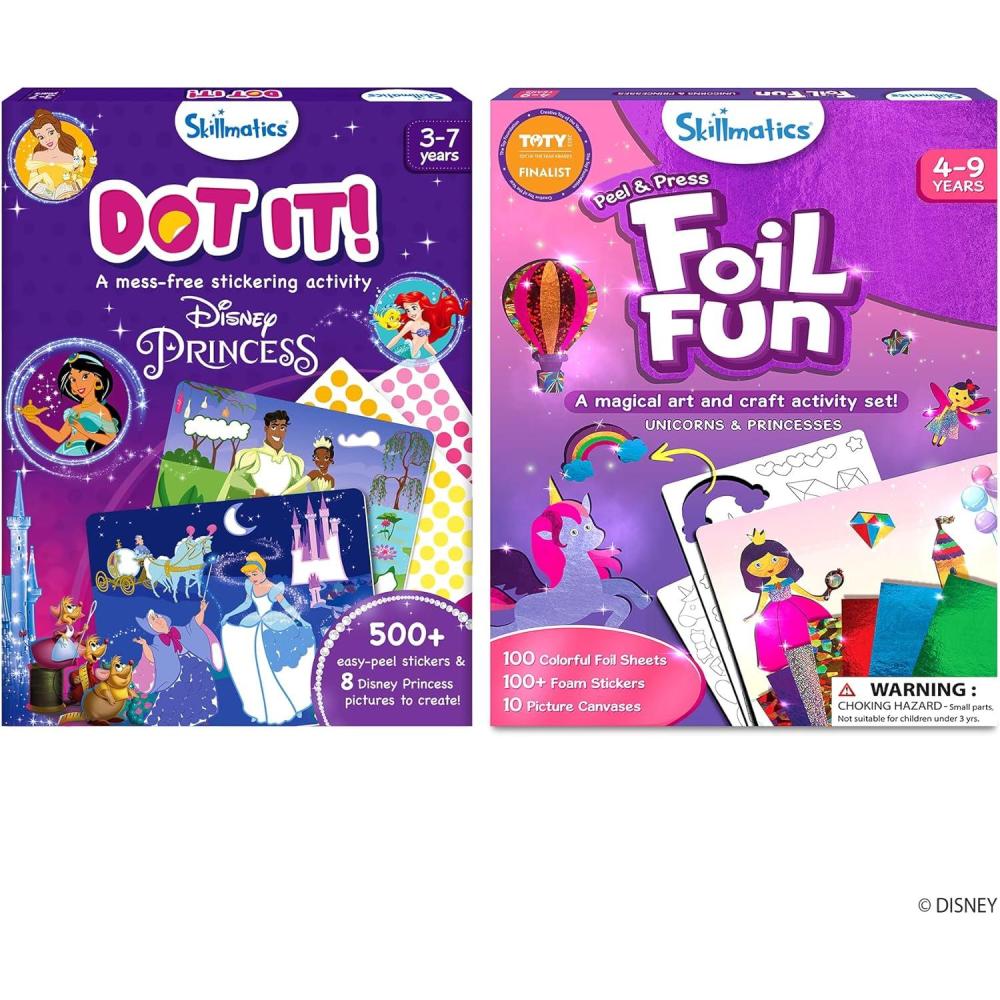 image:imageSkillmatics Dot It Disney Princess amp Foil Fun Unicorns amp Princesses Bundle Art for Kids Craft Kits DIY Activity Gifts for Boys amp Girls Ages 3 4 5 6 7