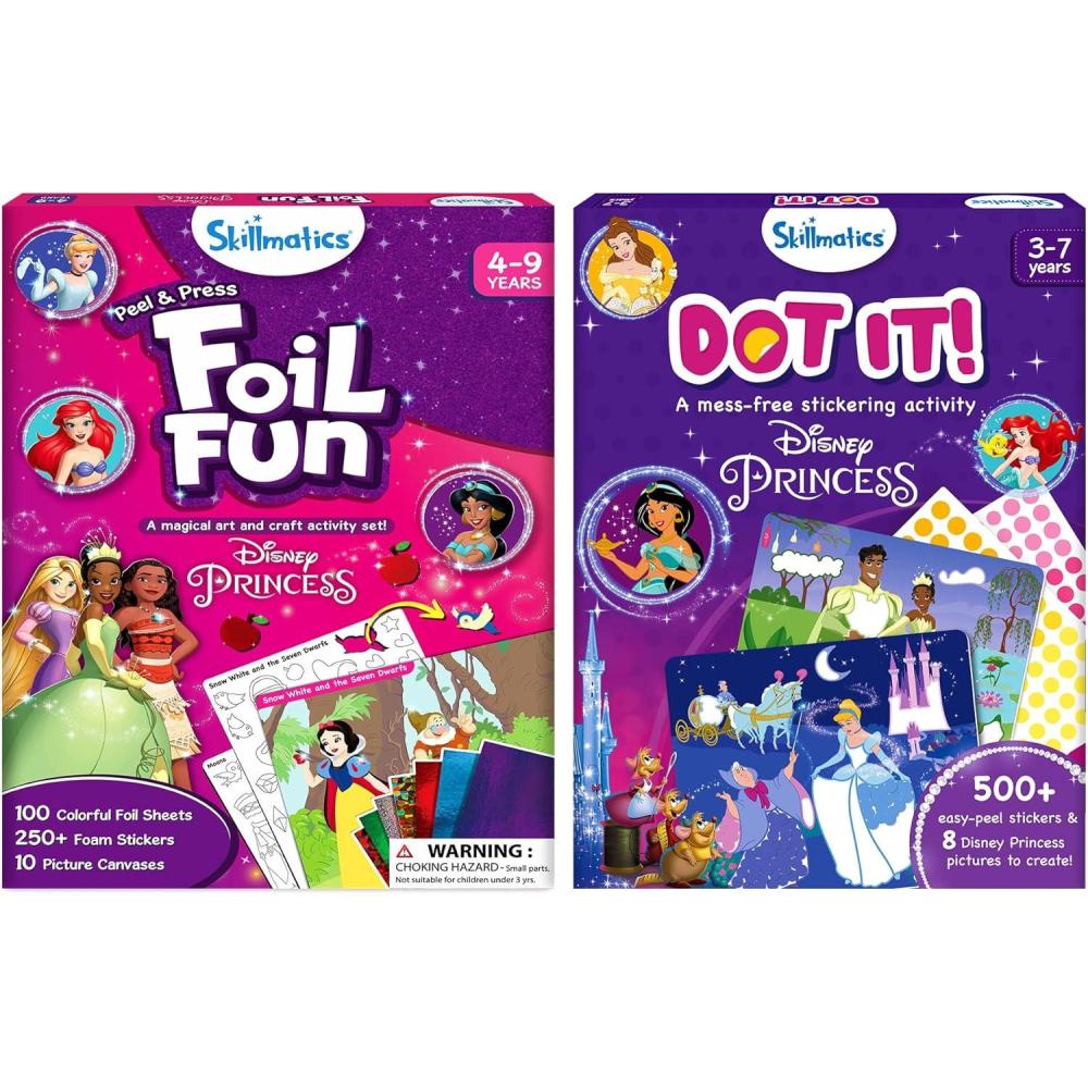 image:imageSkillmatics Foil Fun Disney Princess amp Dot It Disney Princess Bundle No Mess Art for Kids Craft Kits DIY Activity Gifts for Boys amp Girls Ages 3 4 5 6 7 8 9