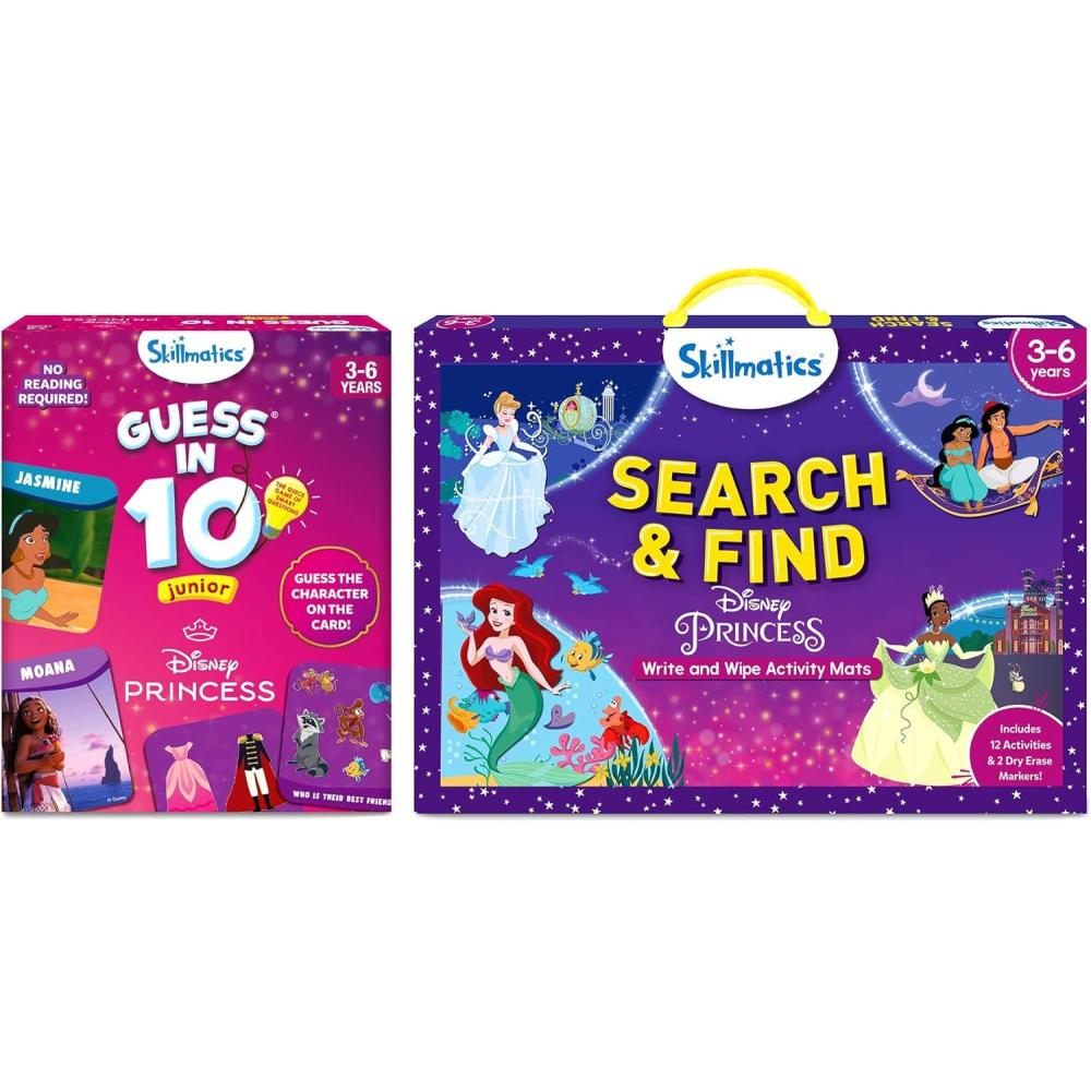 image:imageSkillmatics Guess in 10 Jr Disney Princess and Search amp Find Disney Princess Bundle DIY Creative Activity Perfect for Kids Who Love Toys Gifts for Girls and Boys Ages 3 4 5 6