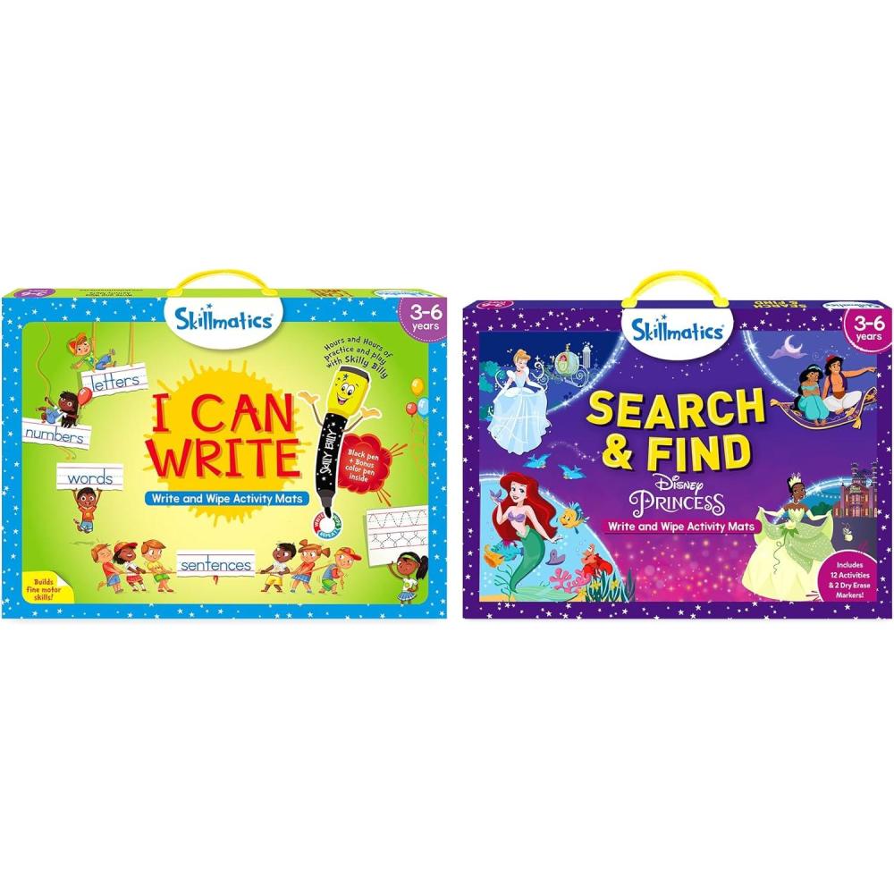 image:imageSkillmatics I Can Write and Search amp Find Disney Princess Bundle Preschool Learning Activity Kits Gifts for Toddlers Girls amp Boys Ages 3 4 5 6