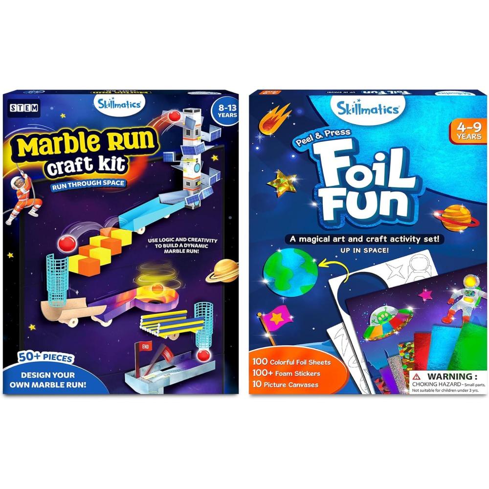 image:imageSkillmatics Marble Run Space and Foil Fun Space Theme Bundle Gifts for Toddlers Girls amp Boys Ages 4 5 6 7 8 9 10 11 12 13