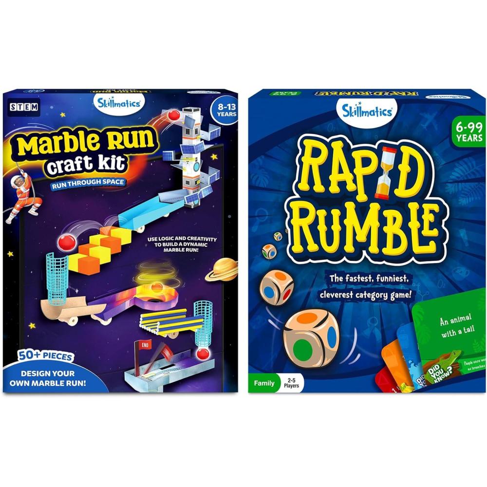 image:imageSkillmatics Marble Run Space and Rapid Rumble Bundle Games for Kids Teens amp Adults Gifts for Boys amp Girls Ages 6 7 8 9 and Up