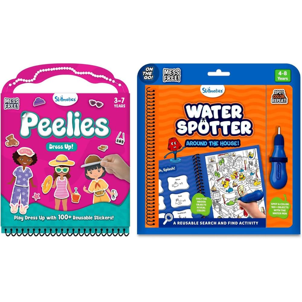 image:imageSkillmatics Peelies Dress Up amp Water Spotter Around The House Bundle DIY Creative Activities for Preschool Kids Gifts for Boys amp Girls Ages 3 4 5 6 7 8