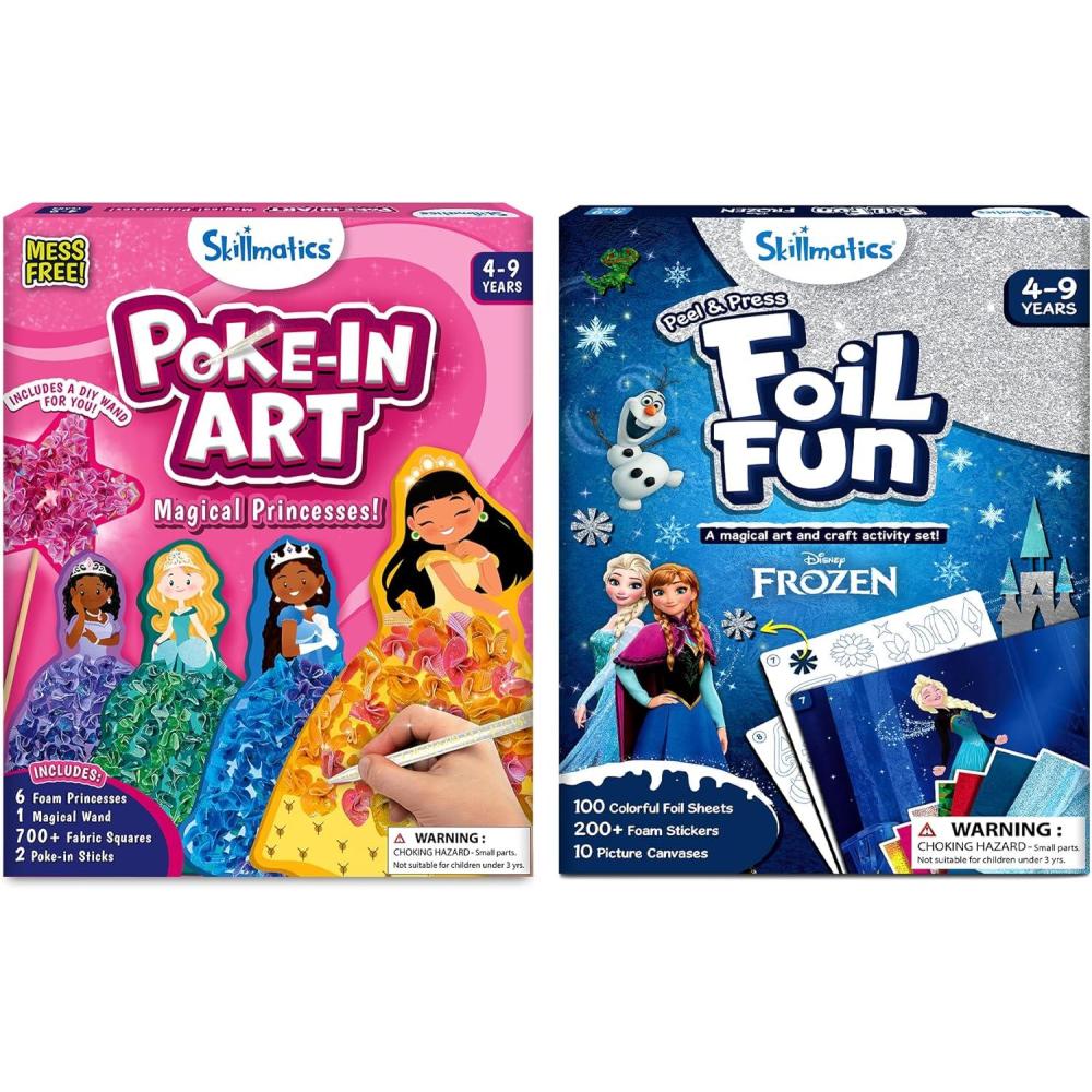 image:imageSkillmatics Poke in Art Princesses amp Foil Fun Disney Frozen Bundle MessFree Art for Kids DIY Craft Kits Creative Activity Gifts for Ages 4 5 6 7 8 9