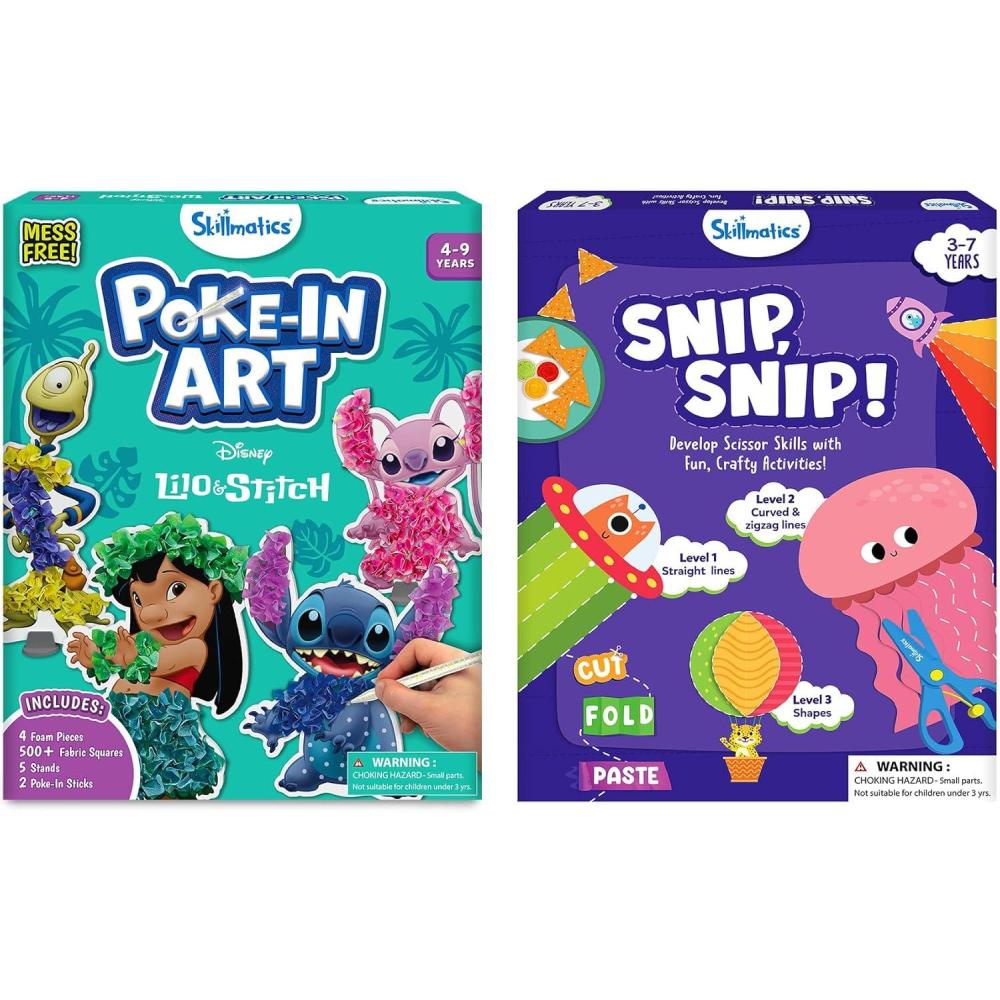 image:imageSkillmatics Pokein Art Lilo amp Stitch and Snip Snip Bundle Fun DIY Activity for Kids Gifts for Toddlers Girls amp Boys Ages 3 4 5 6 7 8 9