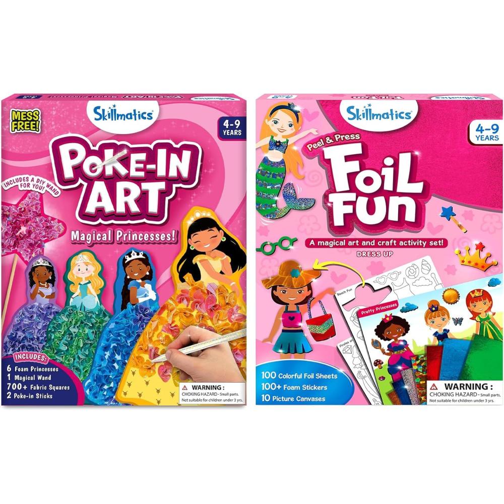 image:imageSkillmatics Pokein Art Magical Princess amp Foil Fun Dress Up Bundle No Mess Art for Kids DIY Creative Activity Gifts for Boys amp Girls Ages 4 5 6 7 8 9