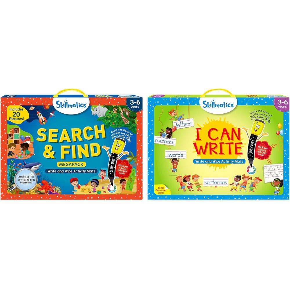 image:imageSkillmatics Search amp Find Megapack and I Can Write Bundle Educational Game Perfect for Kids Toddlers Who Love Toys Art and Craft Activities Gifts for Girls and Boys Ages 3 4 5 6
