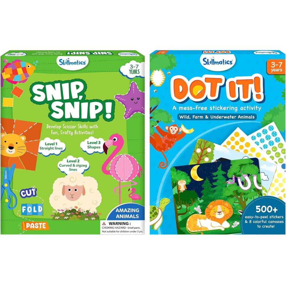 image:imageSkillmatics Snip Snip Animals amp Dot It Animals Bundle Fun amp Creative Activity Gifts for Toddlers Girls amp Boys Ages 3 4 5 6 7