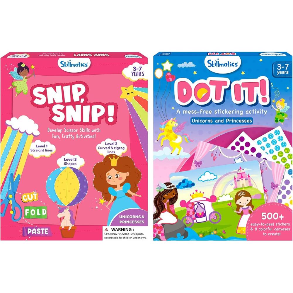image:imageSkillmatics Snip Snip amp Dot It Unicorn amp Princesses Theme Bundle Gifts for Toddlers Girls amp Boys Ages 3 4 5 6 7