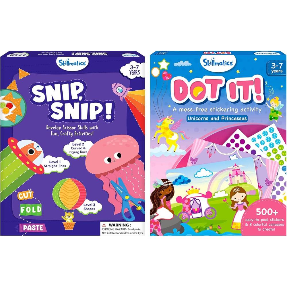 image:imageSkillmatics Snip Snip amp Dot It Unicorns amp Princesses Bundle Gifts for Toddlers Girls amp Boys Ages 3 4 5 6 7