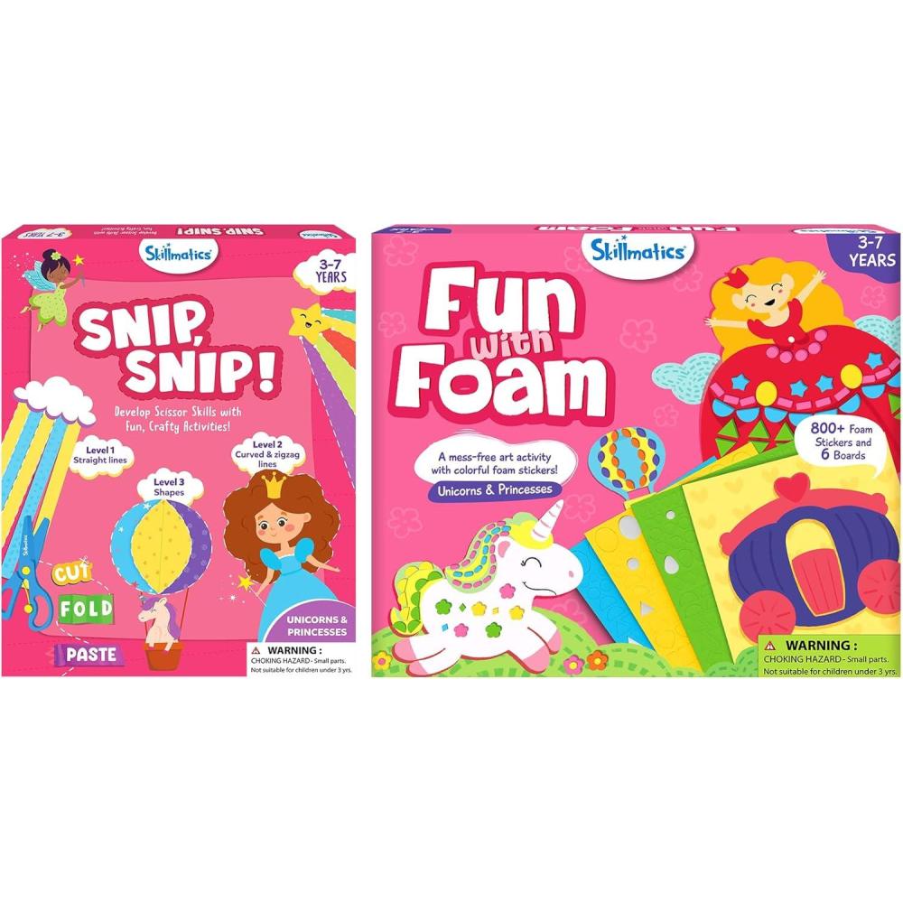 image:imageSkillmatics Snip Snip amp Fun with Foam Unicorn amp Princesses Theme Bundle Gifts for Toddlers Girls amp Boys Ages 3 4 5 6 7
