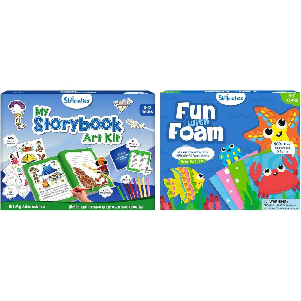 image:imageSkillmatics Storybook Art Kit All My Adventures amp Fun with Foam Underwater Animals Bundle Gifts for Toddlers Girls amp Boys Ages 5 6 7 8 9 10