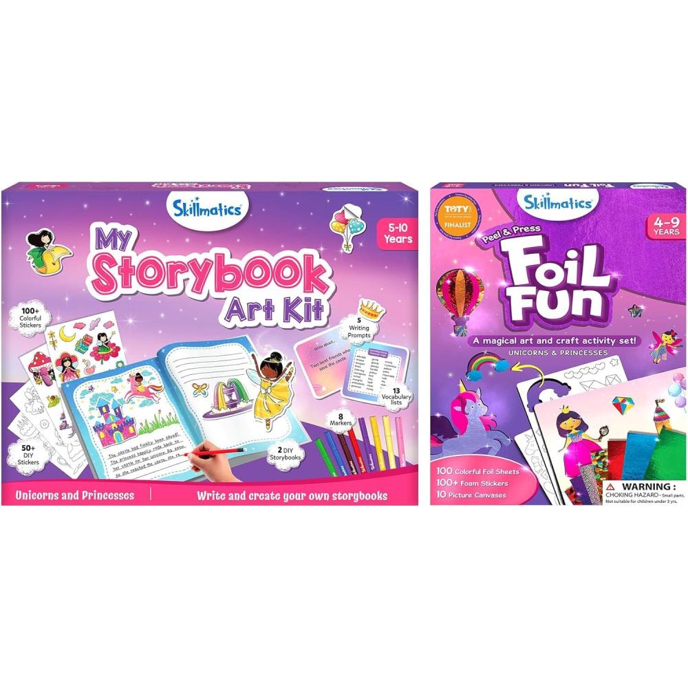 image:imageSkillmatics Storybook Art Kit amp Foil Fun Unicorns amp Princesses Theme Bundle Gifts for Toddlers Girls amp Boys Ages 5 6 7 8 9 10