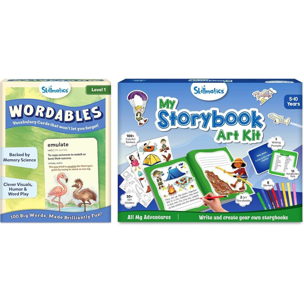 image:imageSkillmatics Wordables Level 1 amp My Storybook Art Kit All My Adventures Bundle Creative Learning Kits Educational Toys Gifts for Ages 5 6 7 8 9 amp Up