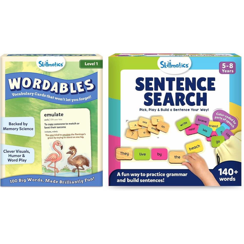 image:imageSkillmatics Wordables Level 1 amp Sentence Search Bundle Learning Toys ScreenFree Language Game Educational Gifts for Ages 5 6 7 8 9 amp Up
