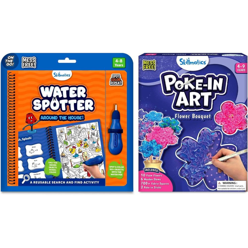 image:imageSkilmatics Water Spotter Around The House amp Pokein Art Flowers Bundle MessFree Art for Kids DIY Craft Kits Creative Activity Gifts for Ages 3 4 5 6 7 8 9