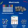 Skillmatics Mess- Free Rock Painting Kit & Poke-in Art Flower Bouquet Bundle, Mess-Free Art for Kids, DIY Creative Activity, Gifts for Boys & Girls Ages 4, 5, 6, 7, 8, 9, 10, 11, 12