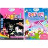 Skillmatics Dot It & Magical Scratch Art Book Unicorns & Princesses Theme Bundle, Art & Craft Kits, DIY Activities for Kids, Gifts for Ages 3 and Up
