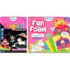 Skillmatics Fun with Foam & Magical Scratch Art Book Unicorns & Princesses Theme Bundle, Art & Craft Kits, DIY Activities for Kids, Gifts for Ages 3 and Up