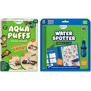 Skillmatics Aqua Puffs Animals & Water Spotter Animals Bundle, Mess-Free Art for Kids, DIY Craft Kits, Creative Activity, Gifts for Ages 4, 5, 6, 7, 8, 9, 10