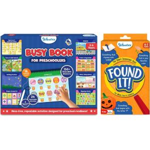 Skillmatics Busy Book & Found It Indoors Bundle, Creative Activities, Educational Toys, Perfect for Home, School, Travel, Playdates & Party, Gifts for Girls and Boys Ages 3, 4, 5, 6, 7