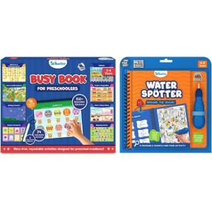 Skillmatics Busy Book & Water Spotter Around The House Bundle, Creative Learning Activities for Preschool Kids, Gifts for Girls and Boys Ages 3, 4, 5, 6, 7, 8