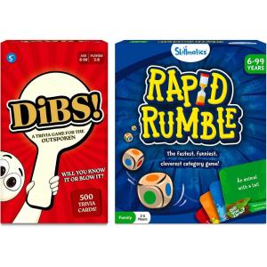Skillmatics Dibs & Rapid Rumble Bundle, Family & Party Game, Fun Board Game, Gifts for Kids, Teens, Adults Ages 6, 7, 8, 9, 10 and Up