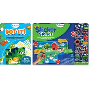 Skillmatics Dot It Animals & Sticker Stories Animal Adventure Bundle, Preschool Activity Kits, DIY Creative Activity for Boys & Girls Ages 3, 4, 5, 6, 7