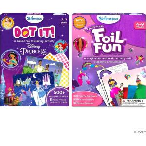 Skillmatics Dot It Disney Princess & Foil Fun Unicorns & Princesses Bundle, Art for Kids, Craft Kits, DIY Activity, Gifts for Boys & Girls Ages 3, 4, 5, 6, 7