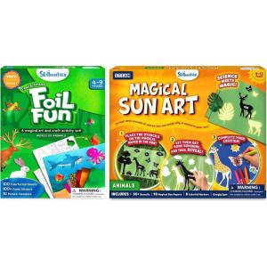 Skillmatics Foil Fun Animals & Magical Sun Art Animals Bundle, No Mess Art for Kids, Travel Toys, Craft Kits, DIY Creative Activity, Gifts for Boys & Girls Ages 4, 5, 6, 7, 8, 9, 10, 11, 12