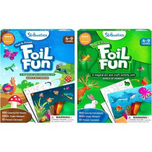 Skillmatics Foil Fun Bugs & Butterflies & Animals Bundle, No Mess Art for Kids, Craft Kits & Supplies, DIY Creative Activity, Gifts for Girls & Boys Ages 4, 5, 6, 7, 8, 9, Travel Toys
