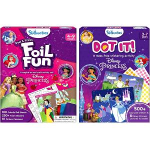 Skillmatics Foil Fun Disney Princess & Dot It Disney Princess Bundle, No Mess Art for Kids, Craft Kits, DIY Activity, Gifts for Boys & Girls Ages 3, 4, 5, 6, 7, 8, 9