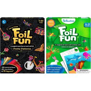 Skillmatics Foil Fun Pretty Patterns & Foil Fun Animals Bundle, Mess-Free Art & Craft Kits, DIY Creative Activity, Gifts for Girls & Boys Ages 4, 5, 6, 7, 8, 9, and Up