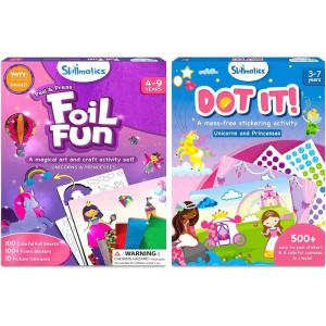 Skillmatics Foil Fun & Dot It Unicorns & Princesses Theme Bundle, Art & Craft Kits, DIY Activities for Kids
