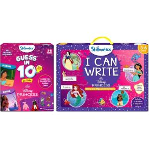 Skillmatics Guess in 10 Jr Disney Princess & I Can Write Disney Princess Bundle, DIY Creative Activity, Perfect for Kids Who Love Toys, Gifts for Girls and Boys Ages 3, 4, 5, 6
