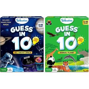 Skillmatics Guess in 10 NASA & Animal Planet Bundle, Perfect for Boys, Girls, Kids & Families Who Love Educational Toys, Gifts for Ages 8, 9, 10 and Up